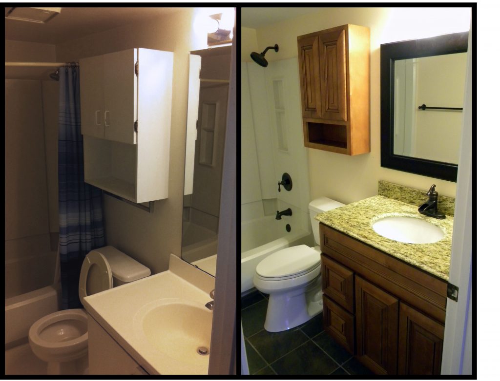 before and after bathroom